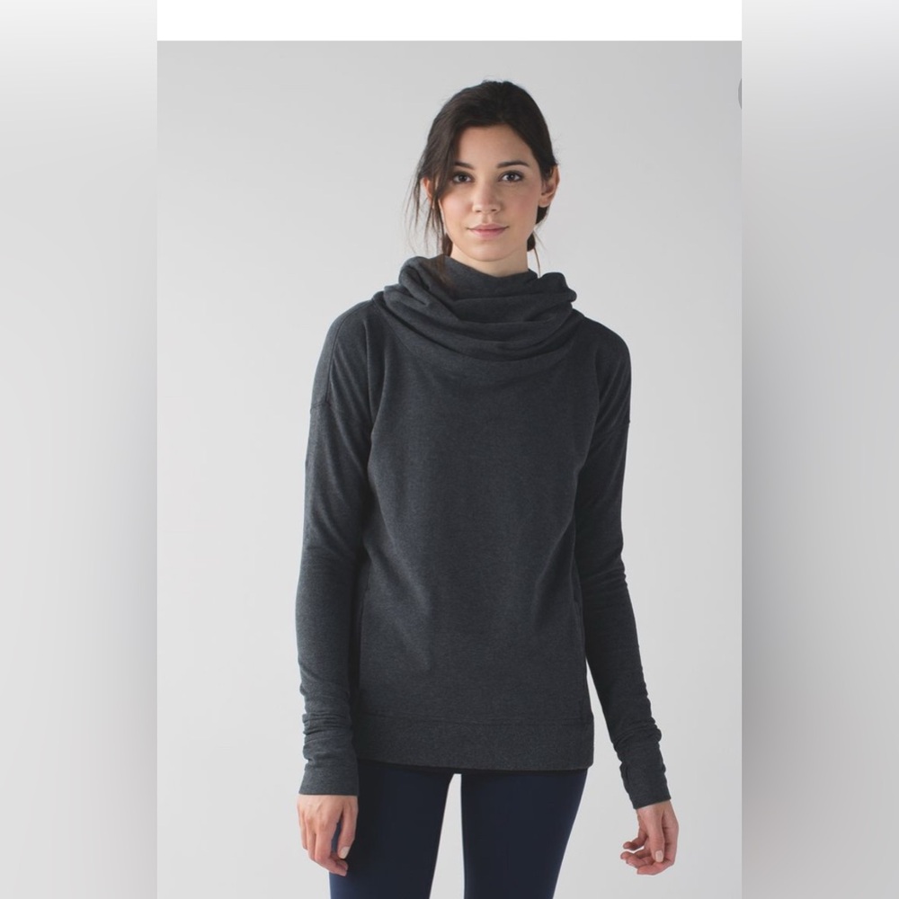 Lululemon Stress Less Women’s Funnelneck Sweatshirt Outdoor Gorpcore Gray Size